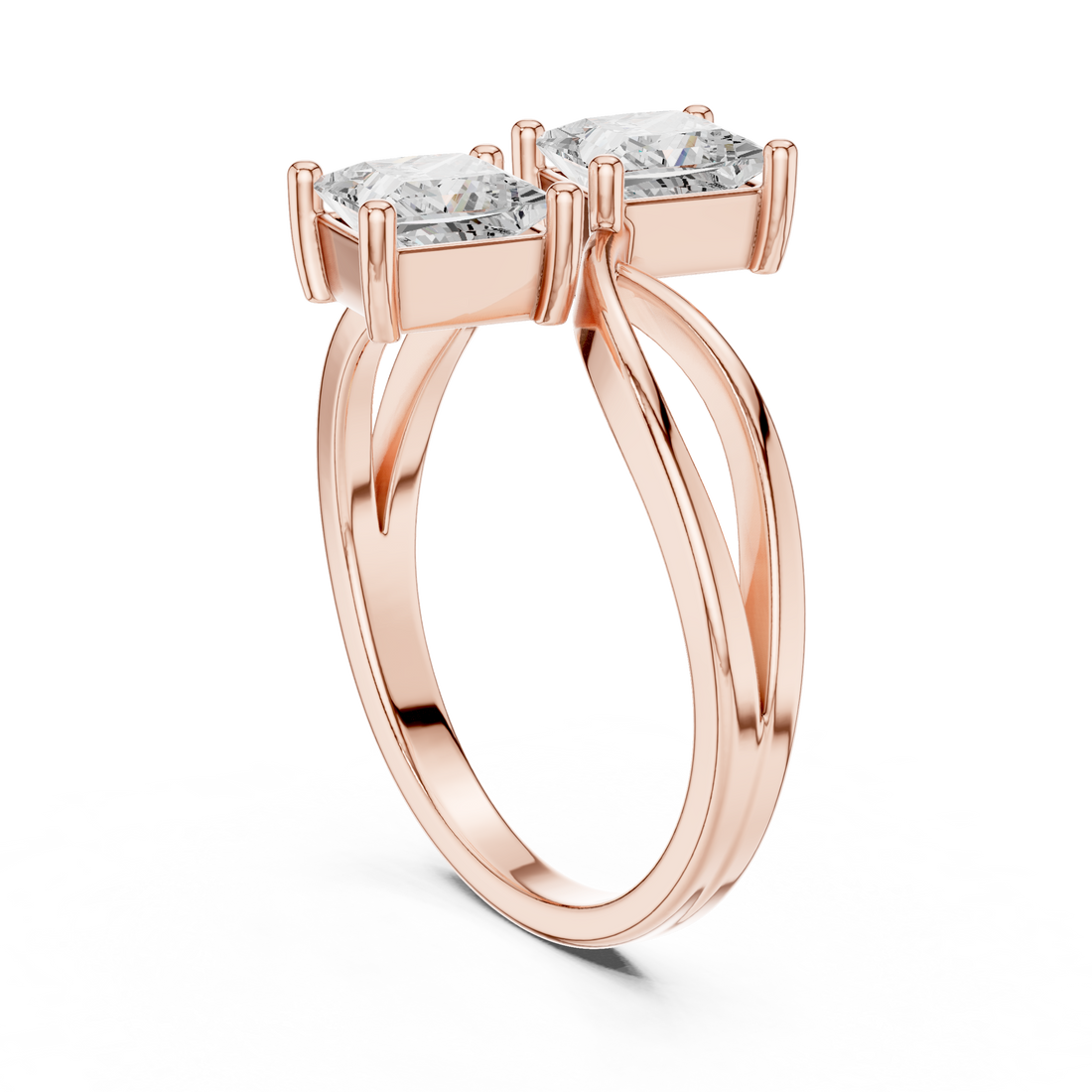 DDLR-519 - Bypass Princess Ring - White Gold