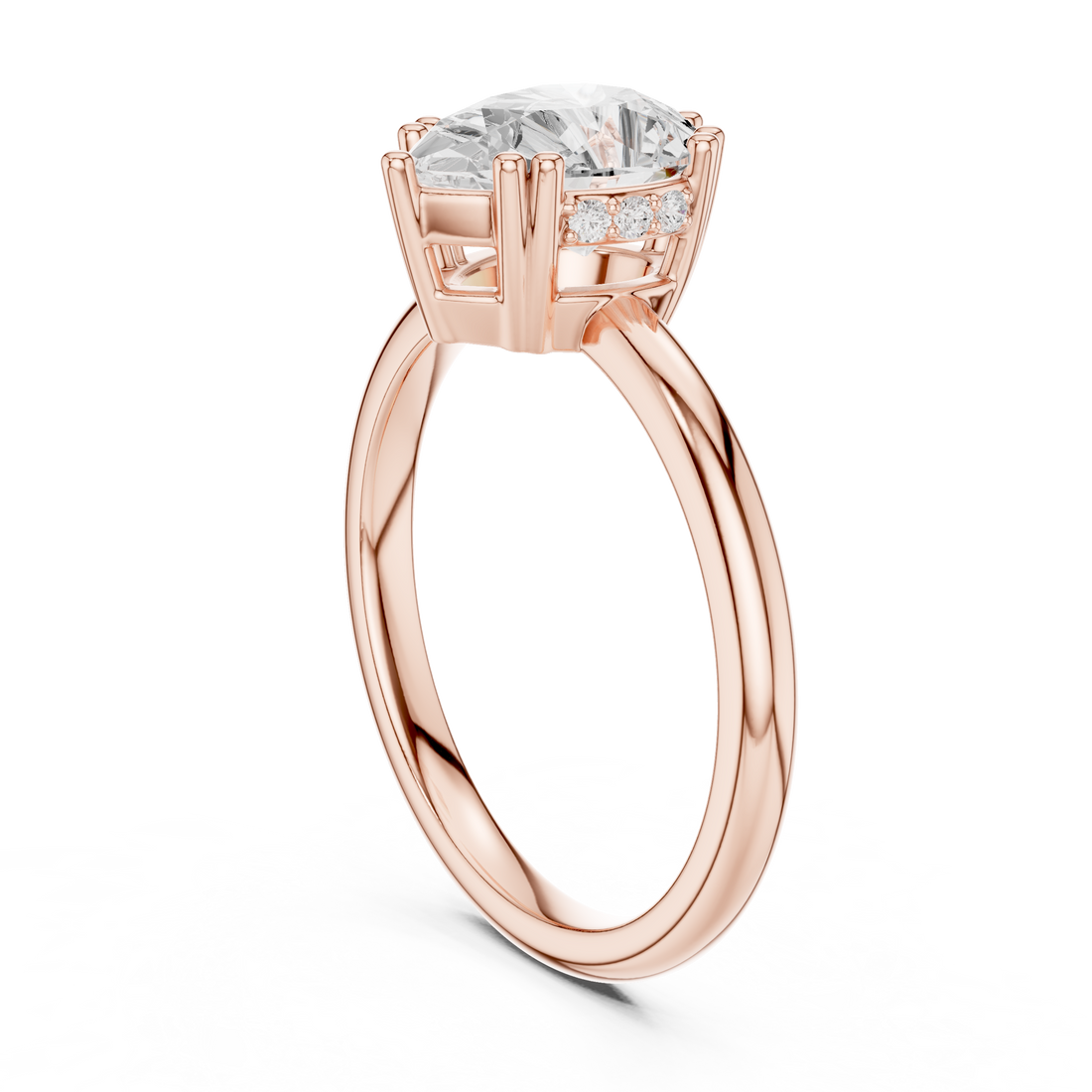DDLR-928 - Solitaire Pear Ring - White Gold
