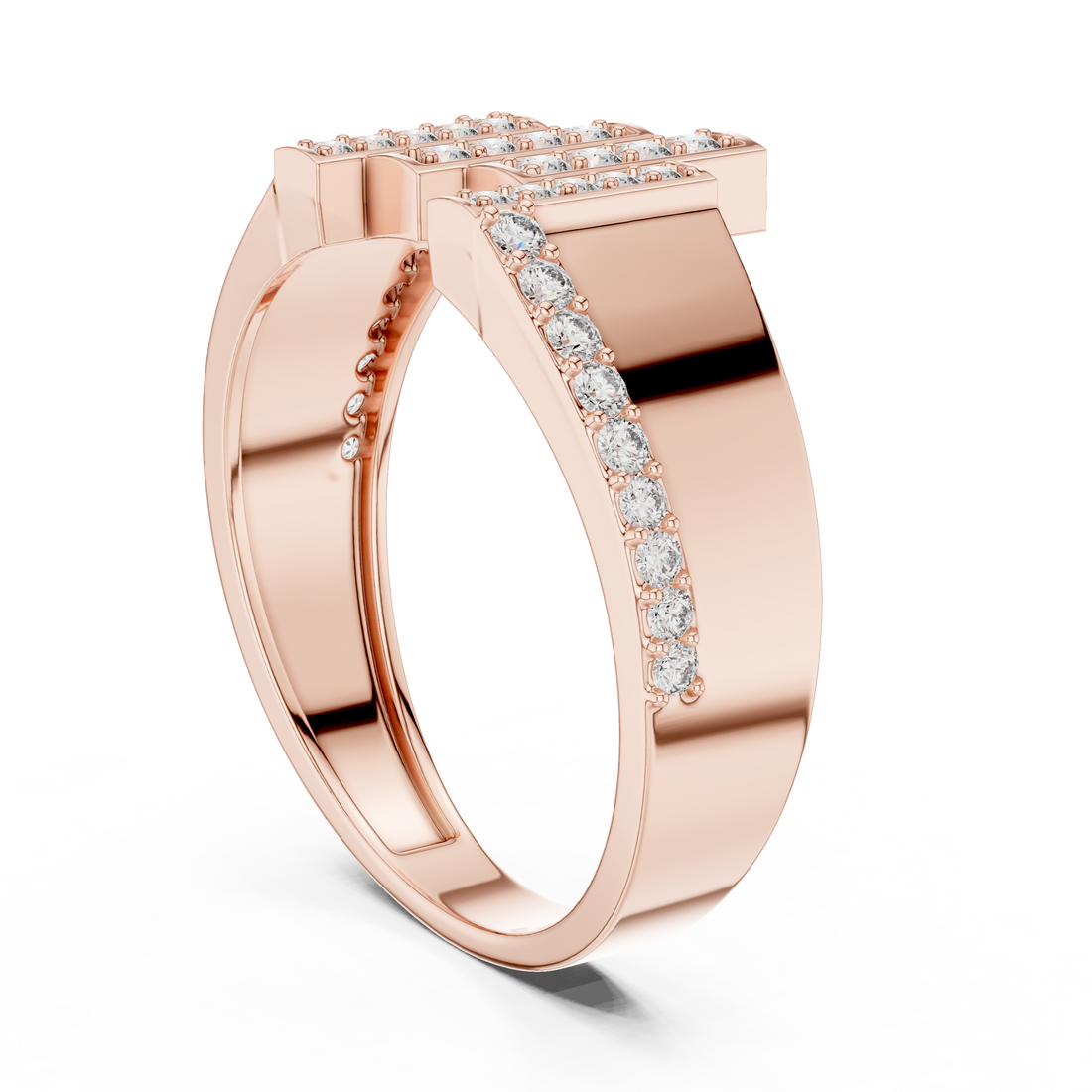 LR-01 (28) - Fashion None Ring - White Gold