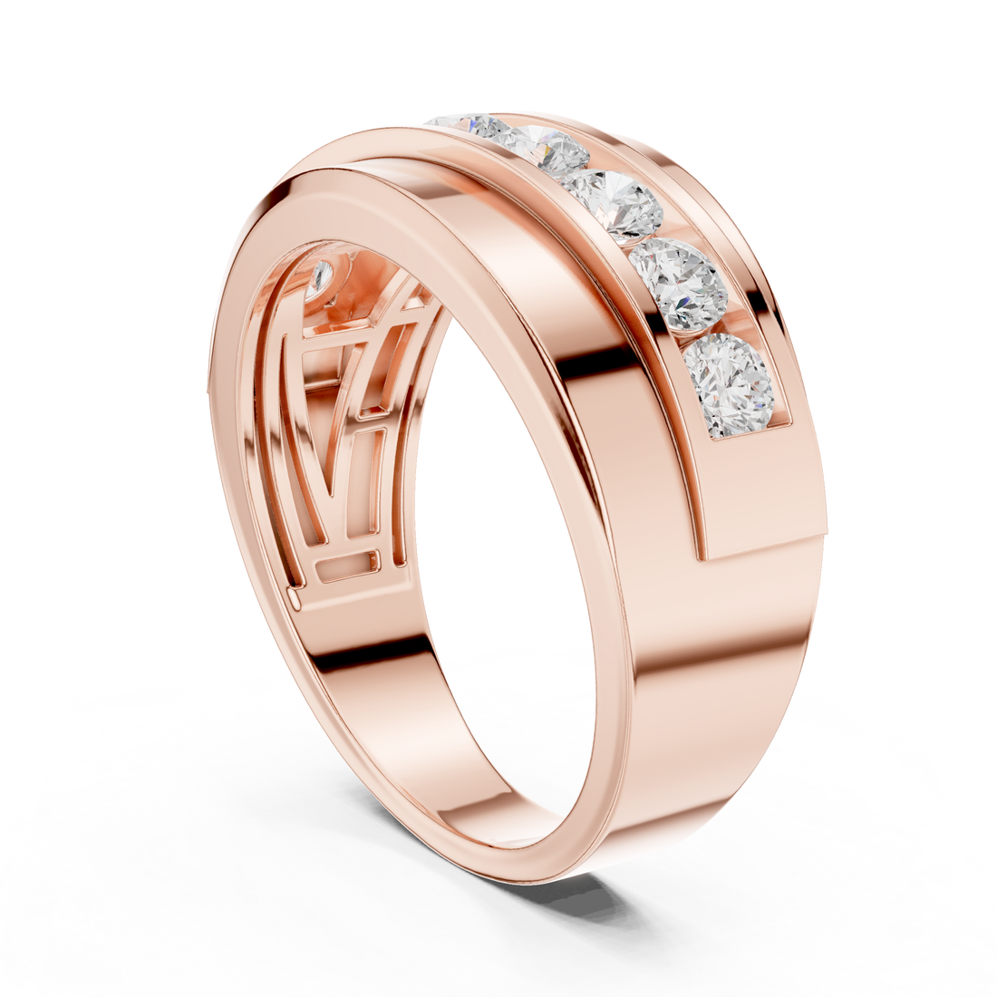 DDLR-391 - Fashion Round Ring - White Gold
