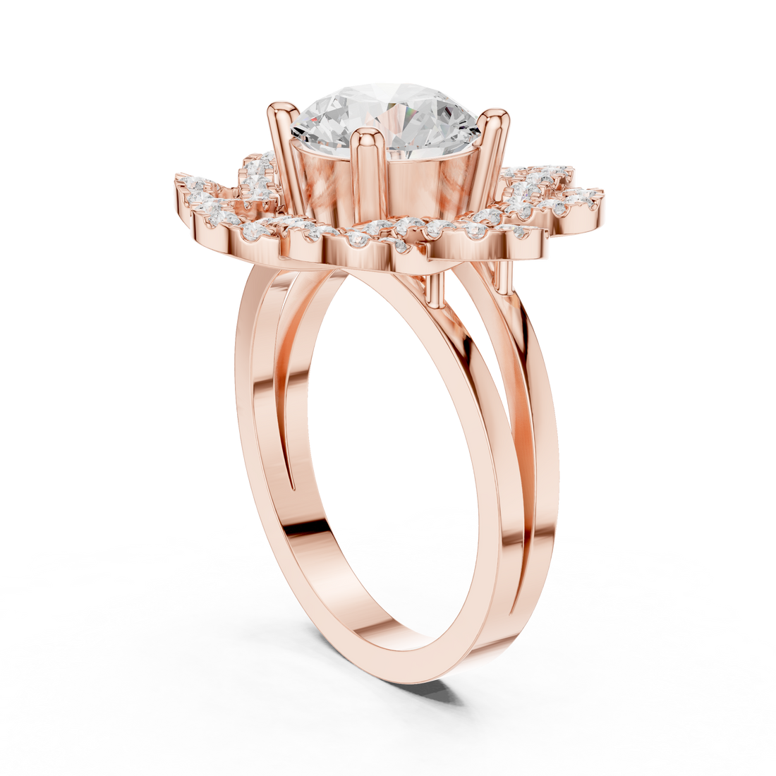 DDLR-404 - Fashion Round Ring - White Gold