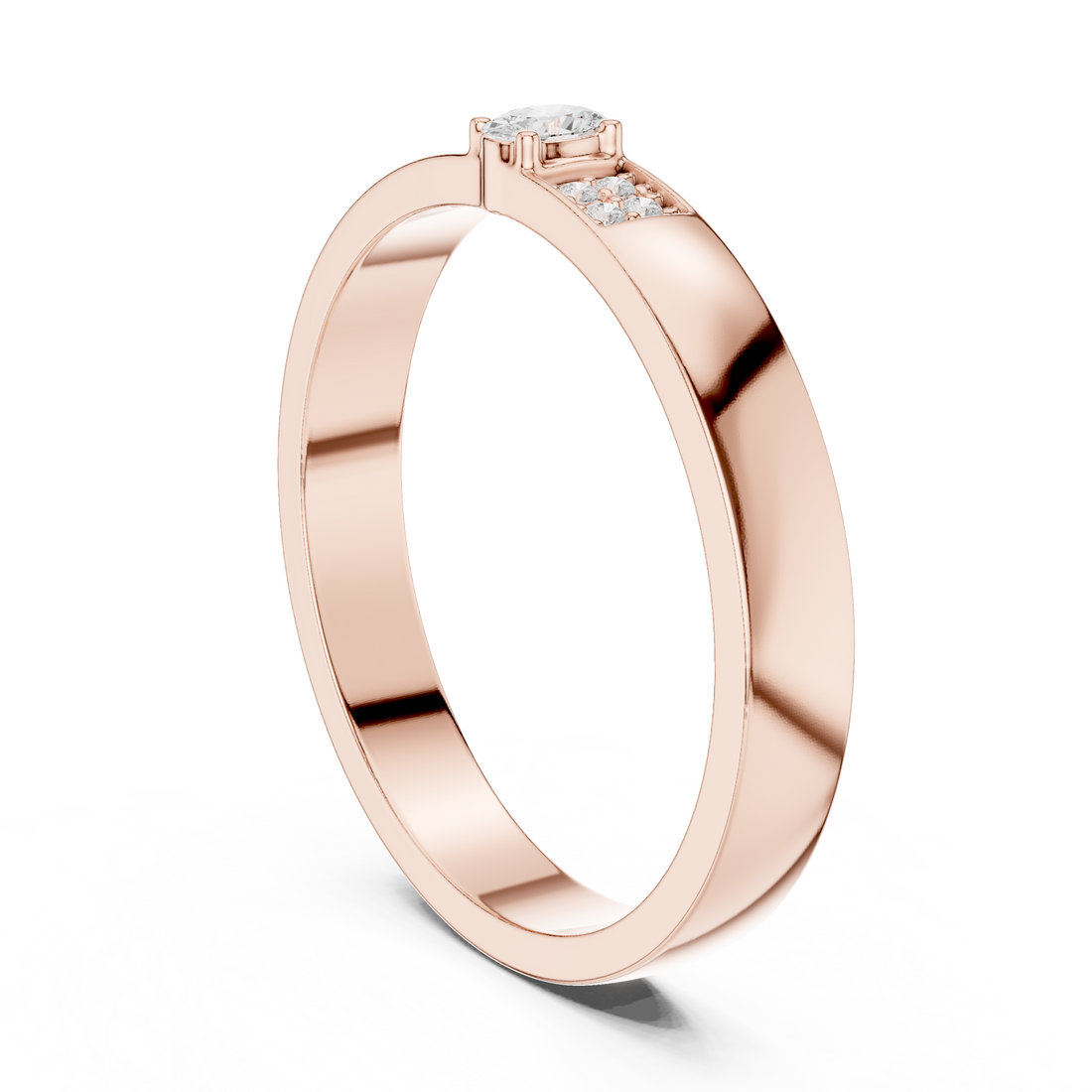 DDLR-452 - Solitaire Oval Ring - White Gold
