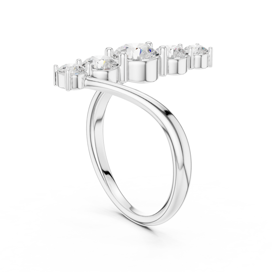 SBWR(62) - Fashion Round Ring - White Gold