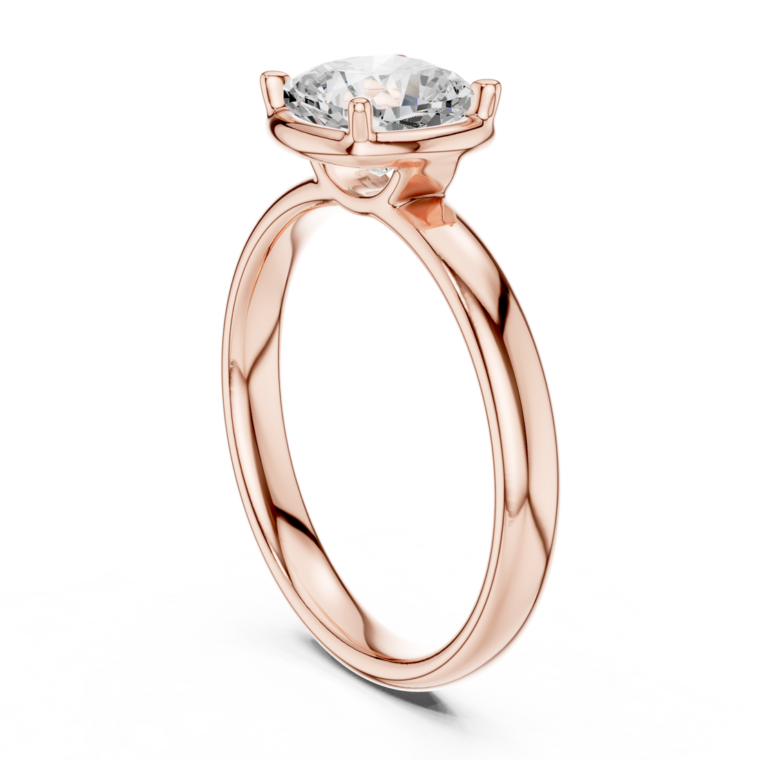 10 CU - Solitaire Cushion Ring - White Gold