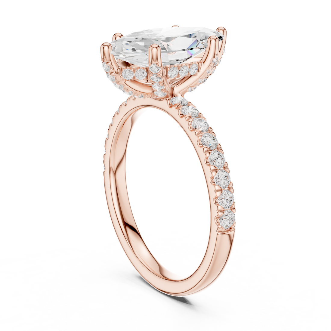 DDLR-161-MQ - Solitaire Marquise Ring - White Gold