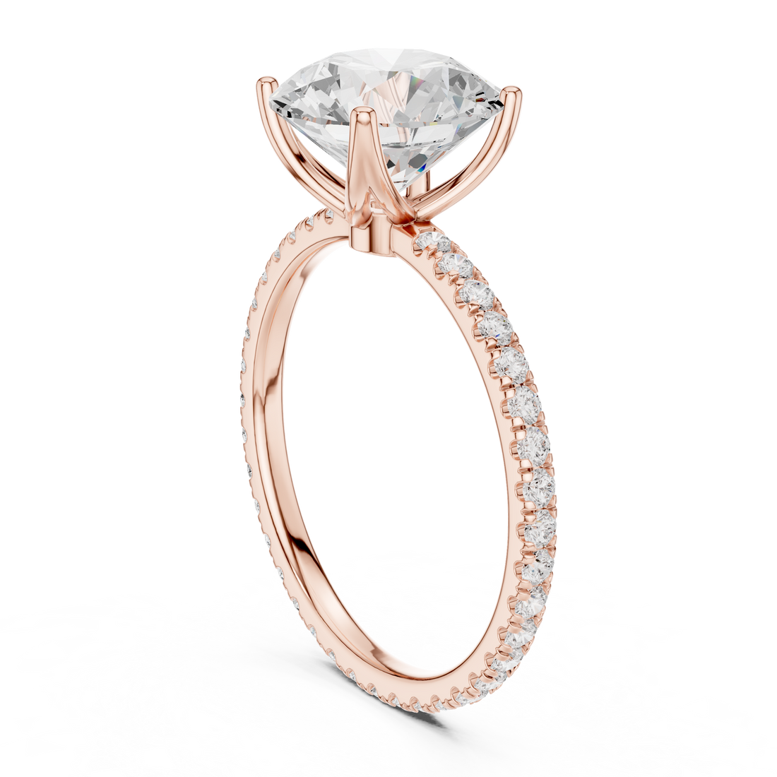 16 RND - Solitaire Round Ring - White Gold