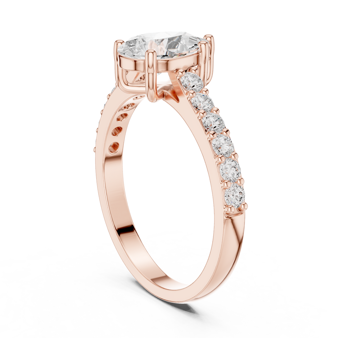 HLR-48 - Solitaire Pear Ring - White Gold