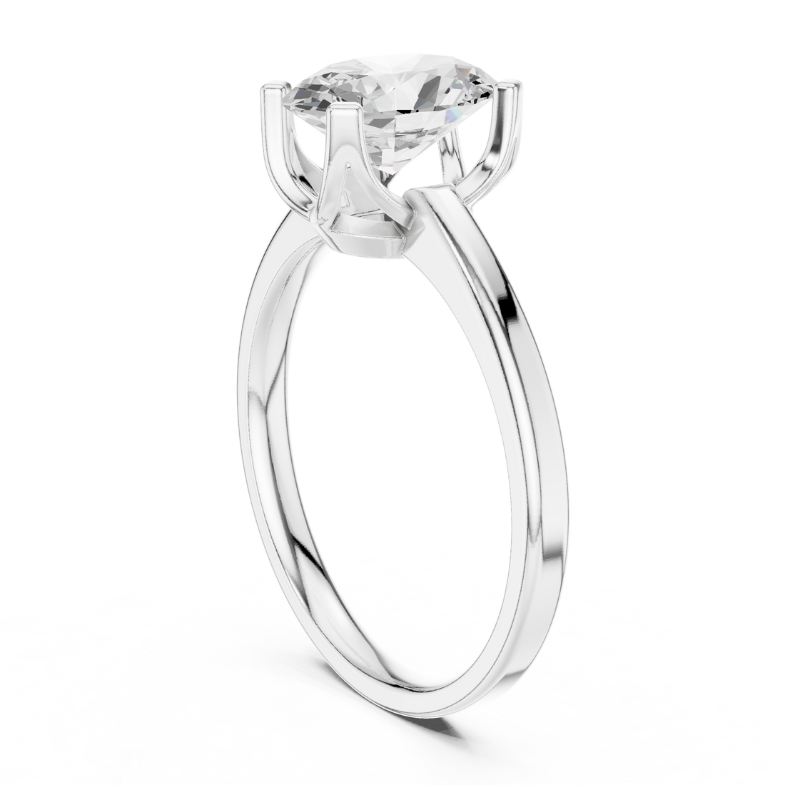 DDLR-446 - Solitaire Oval Ring - White Gold