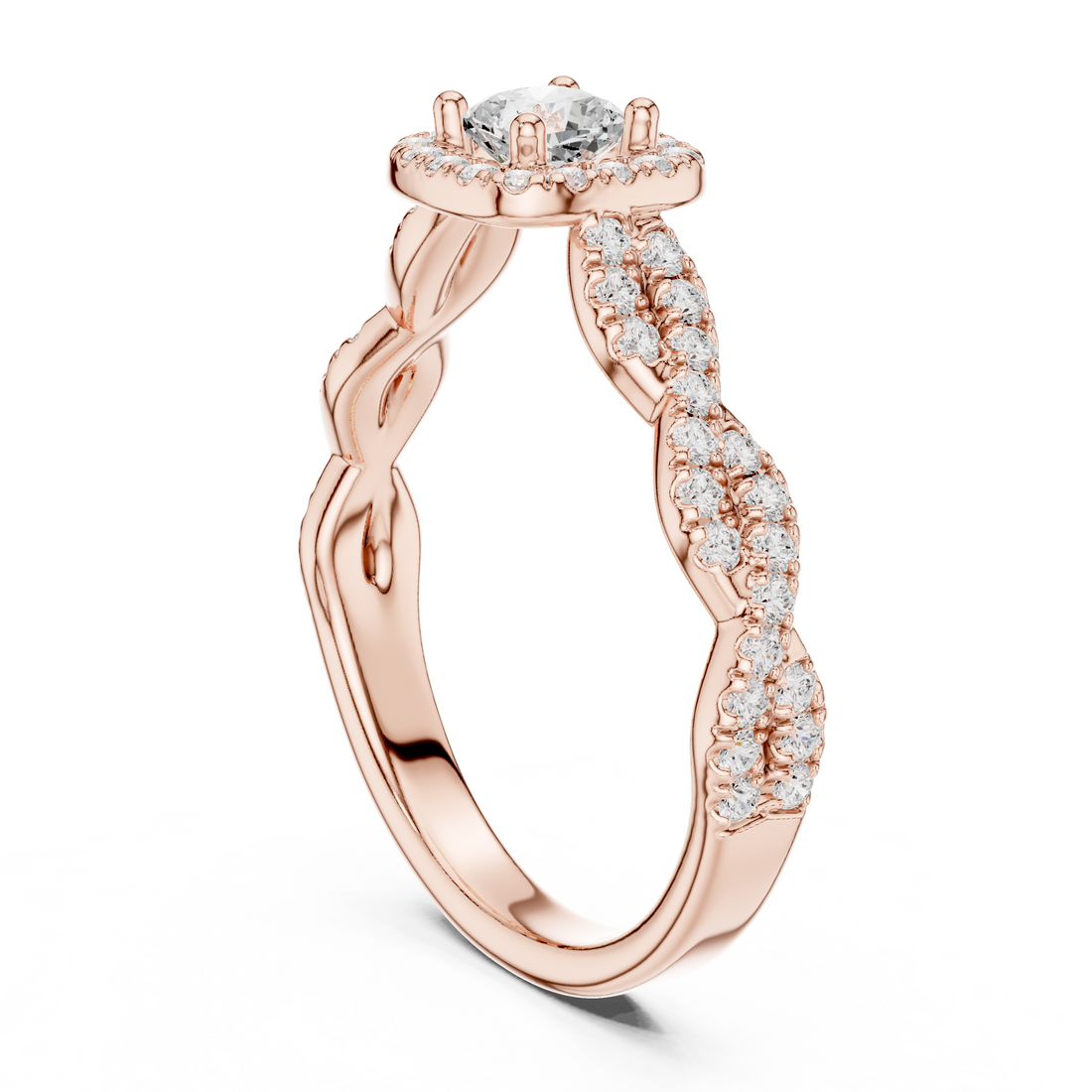 LR-0277 - Solitaire Cushion Ring - White Gold