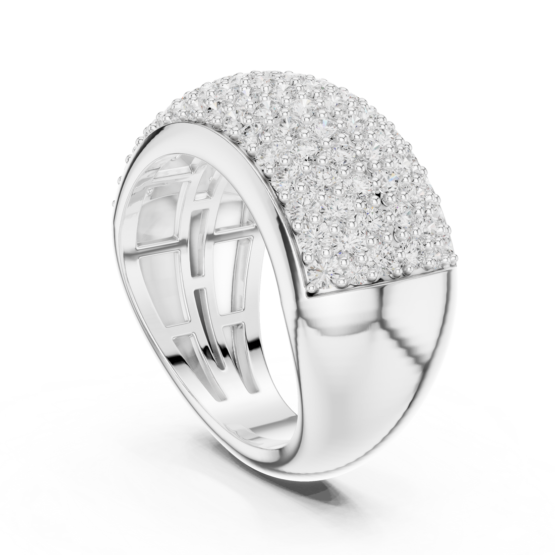 DDLR-316 - Fashion Round Ring - White Gold