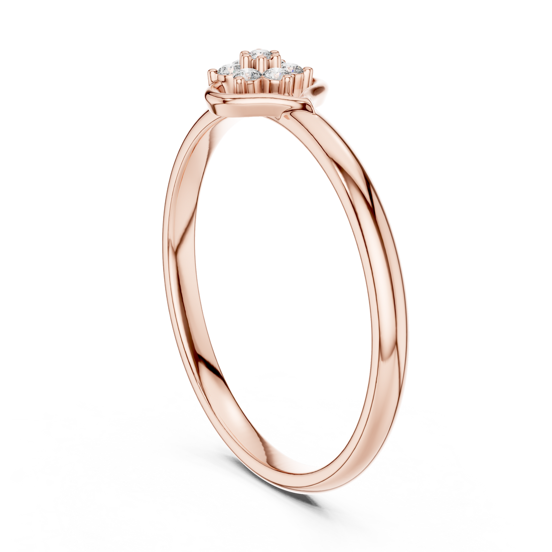 1 (407) - Fashion Round Ring - White Gold