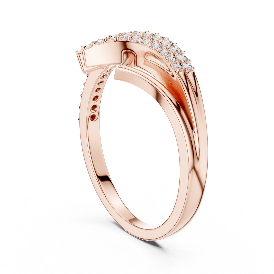 LR-01 (77) - Bypass None Ring - White Gold