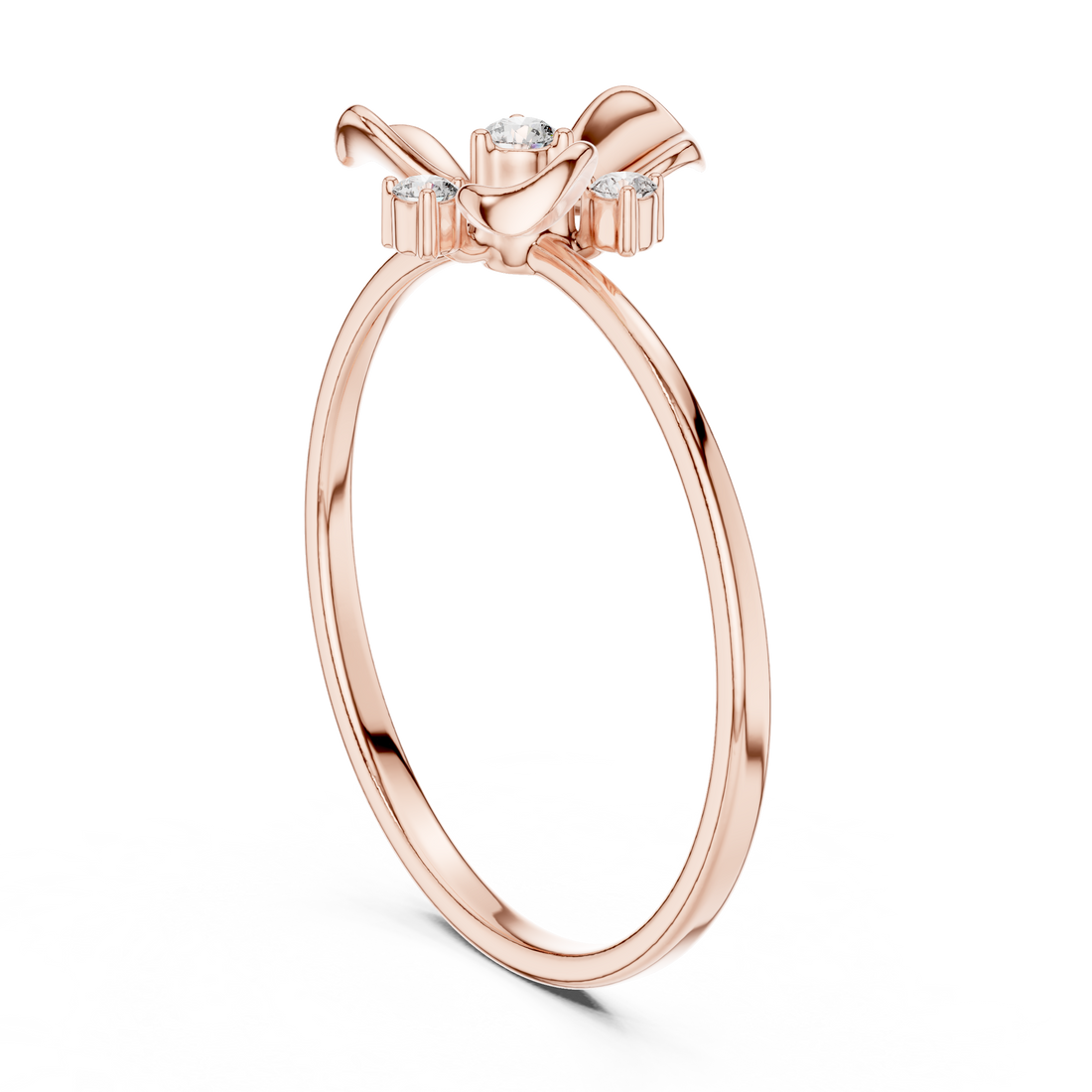 1 (196) - Fashion Round Ring - White Gold