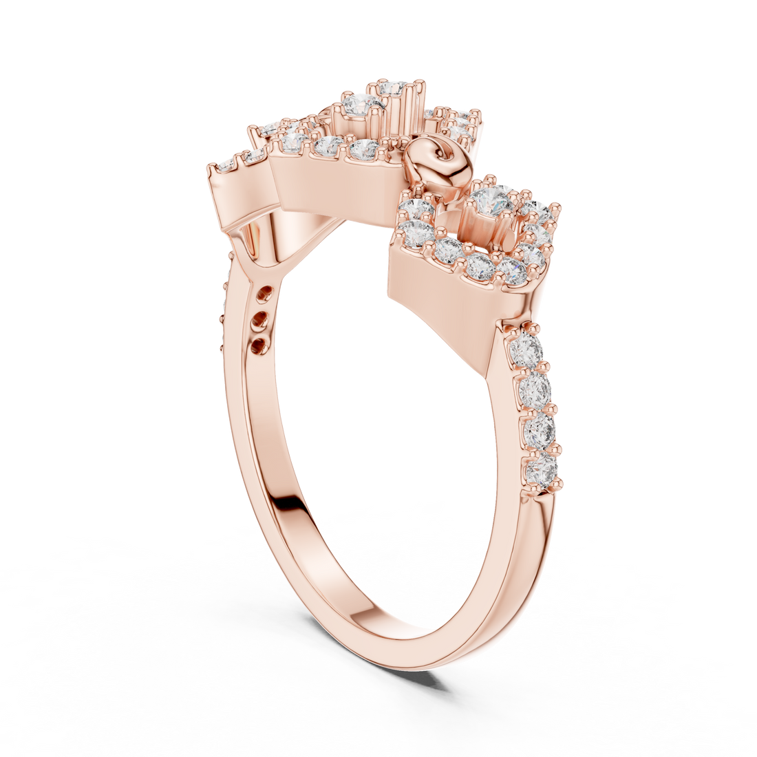LR-01 (88) - Fashion None Ring - White Gold