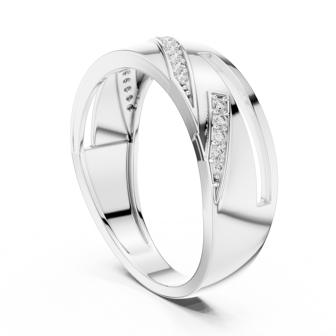 LR-01 (12) - Fashion None Ring - White Gold
