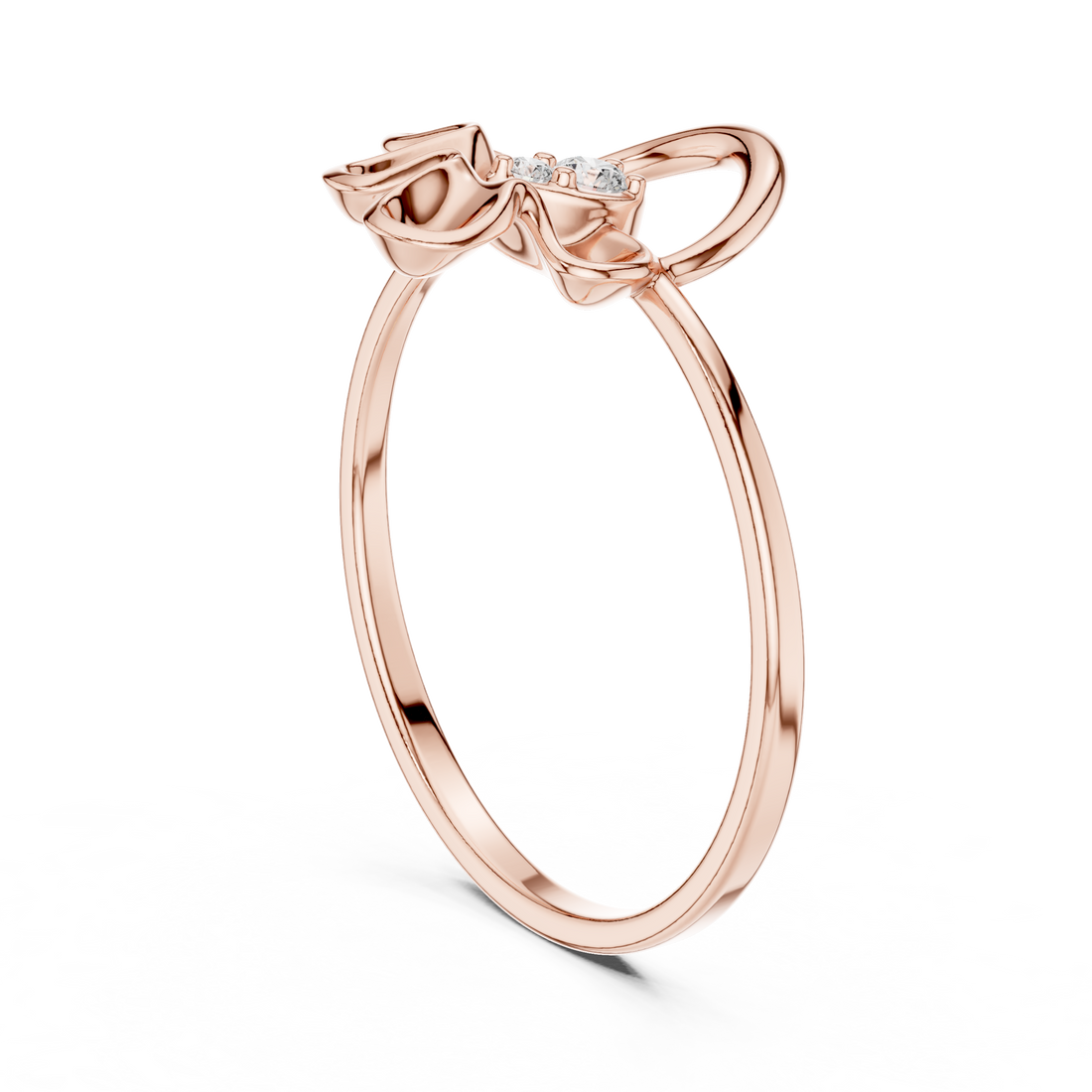 1 (217) - Fashion Round Ring - White Gold