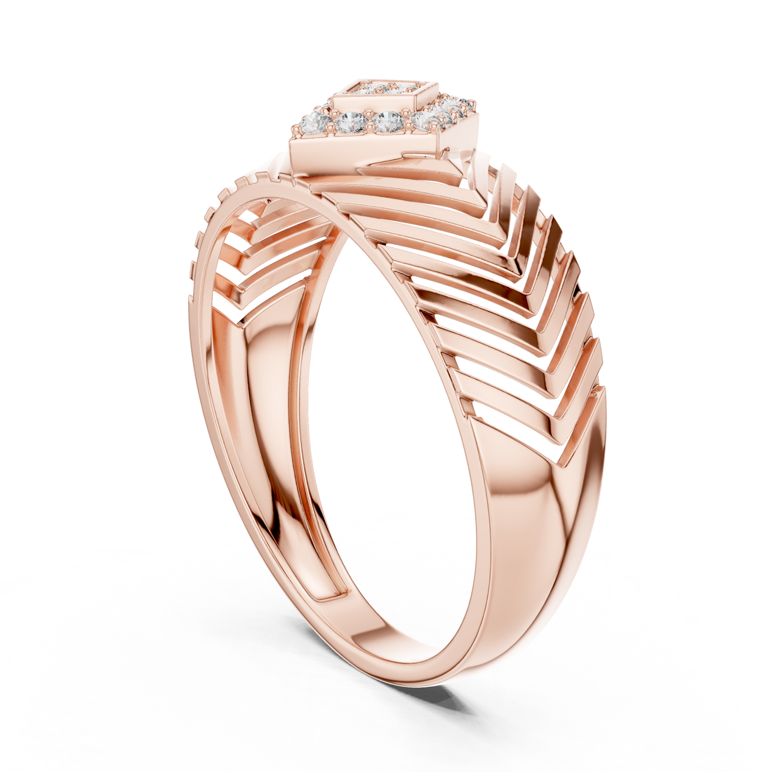 LR-01 (23) - Fashion Round Ring - White Gold
