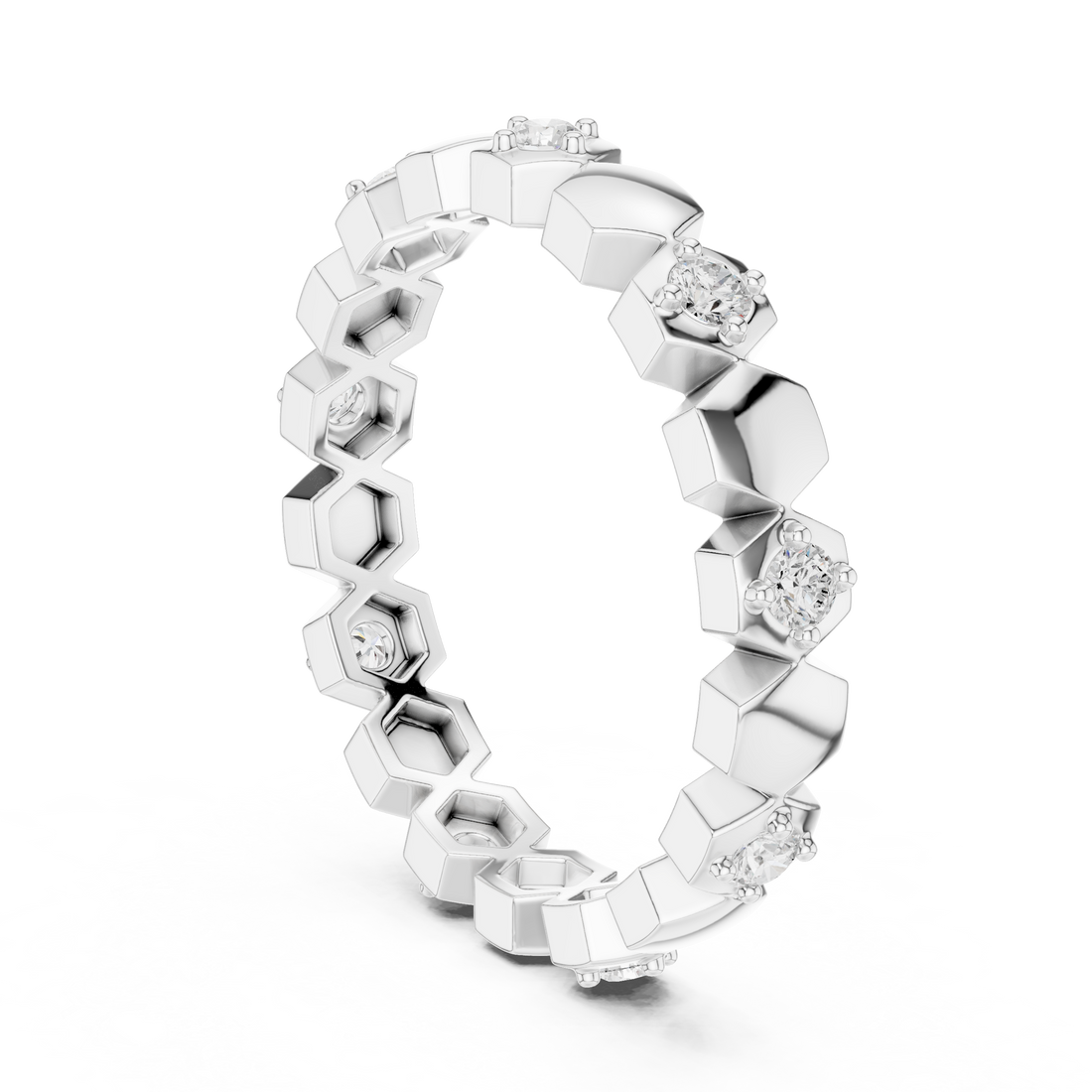 R5 - Eternity Round Ring - White Gold