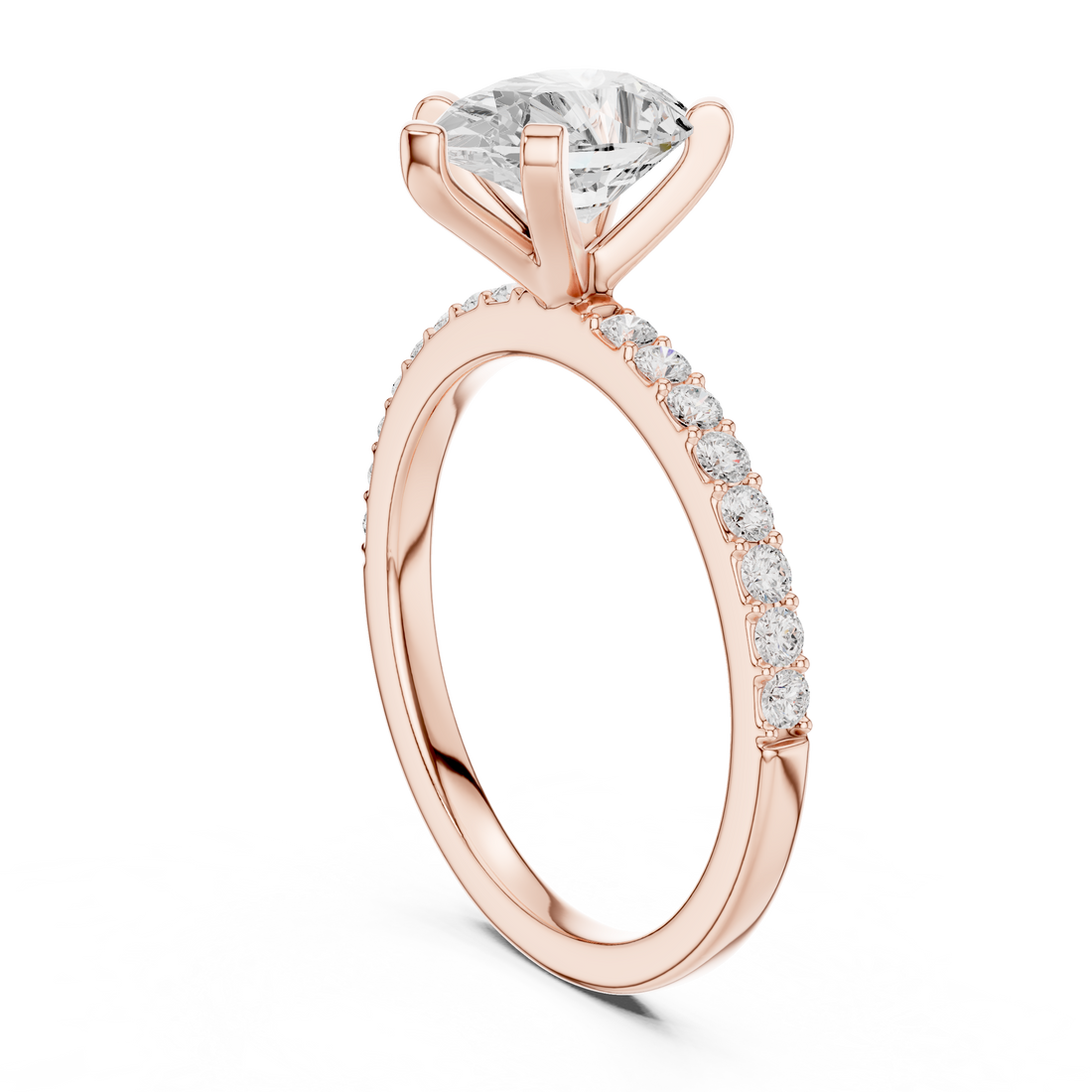 DDLR-040-R00697-PE - Solitaire Pear Ring - White Gold