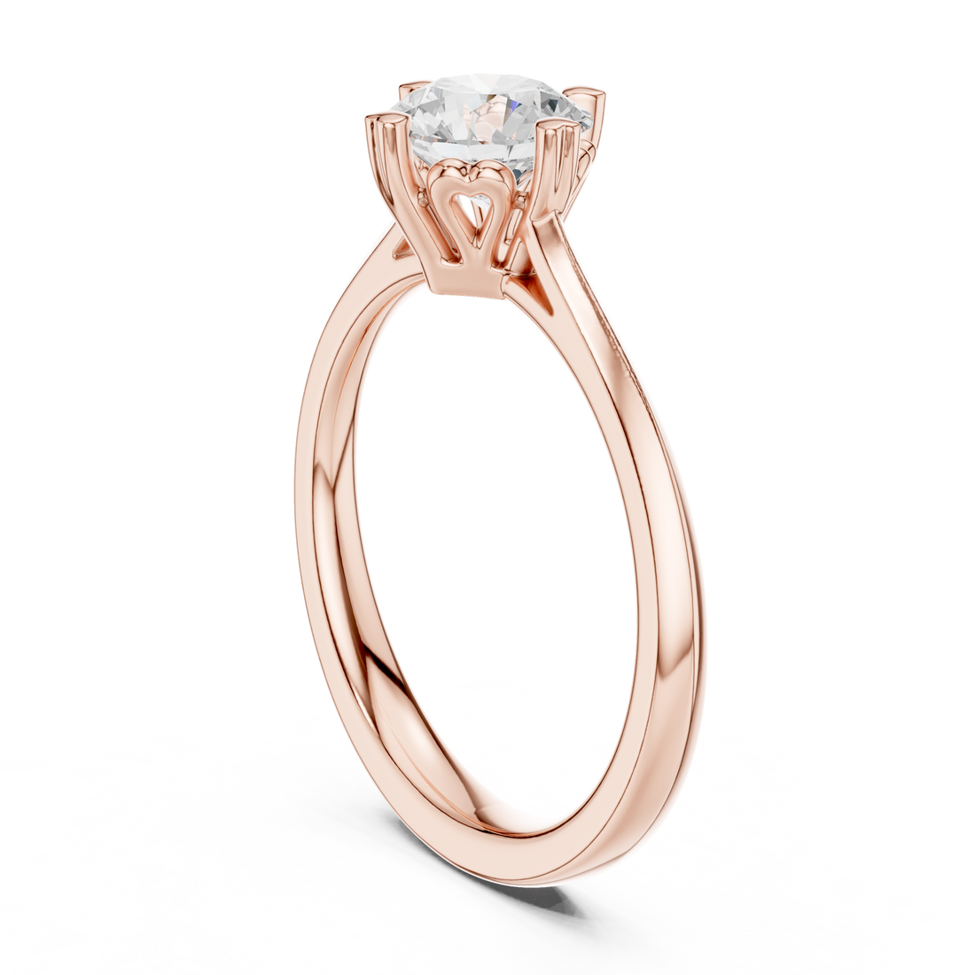 DDLR-546 - Solitaire Round Ring - White Gold