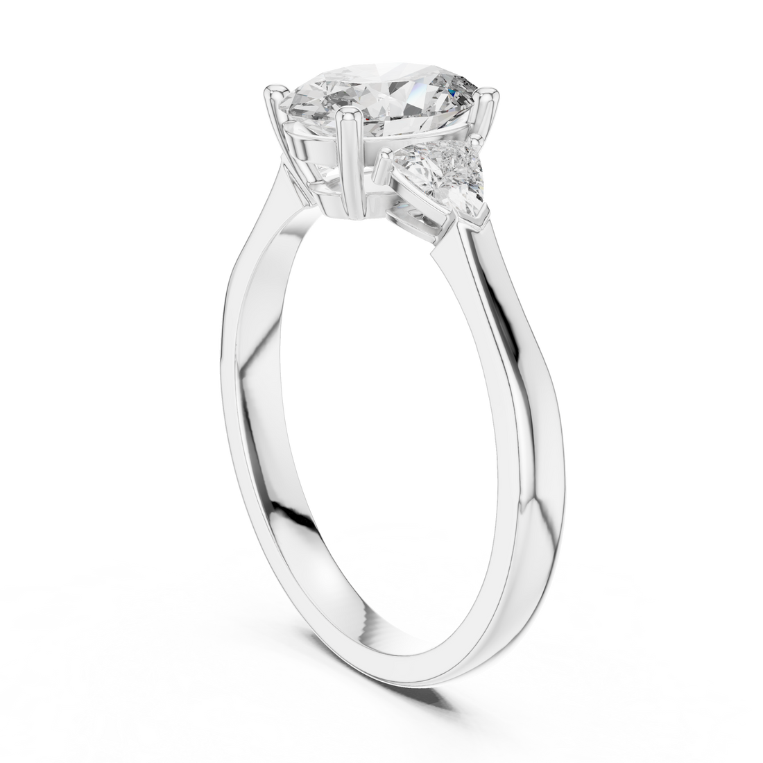 00001L (25) - Fashion Oval Ring - White Gold