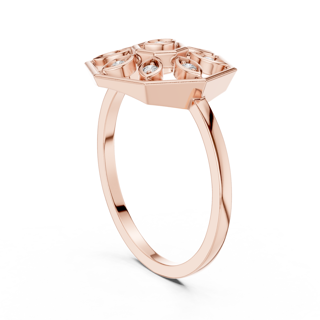 DR-6253 - Fashion Unknown Ring - White Gold