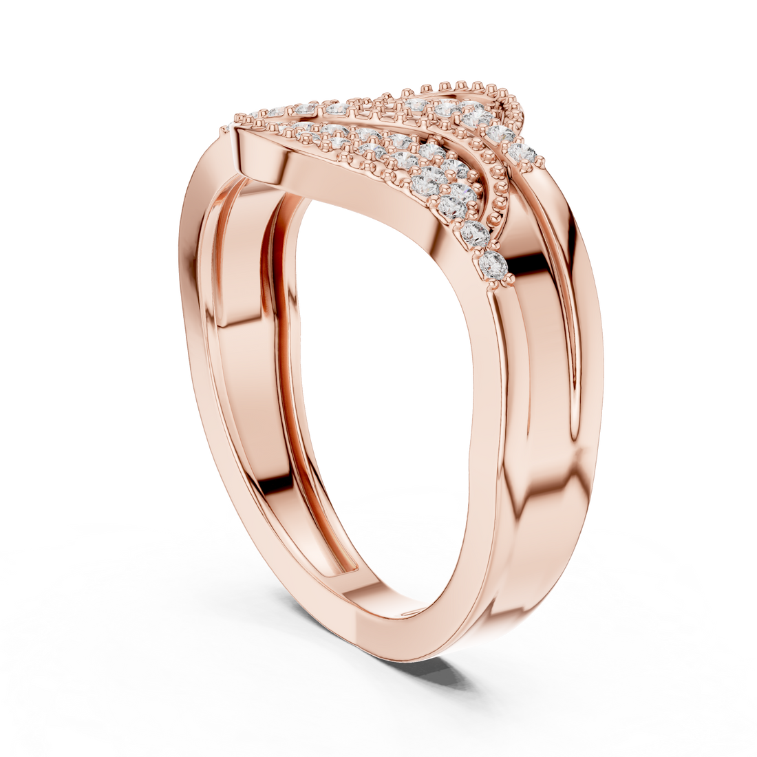 DR-6287 - Fashion None Ring - White Gold