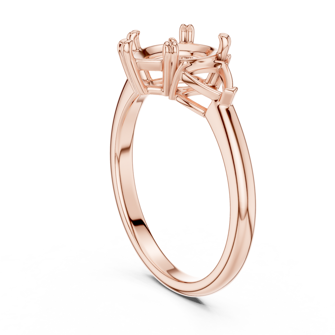 DDLR-034-PE - Three Stone Pear Ring - White Gold