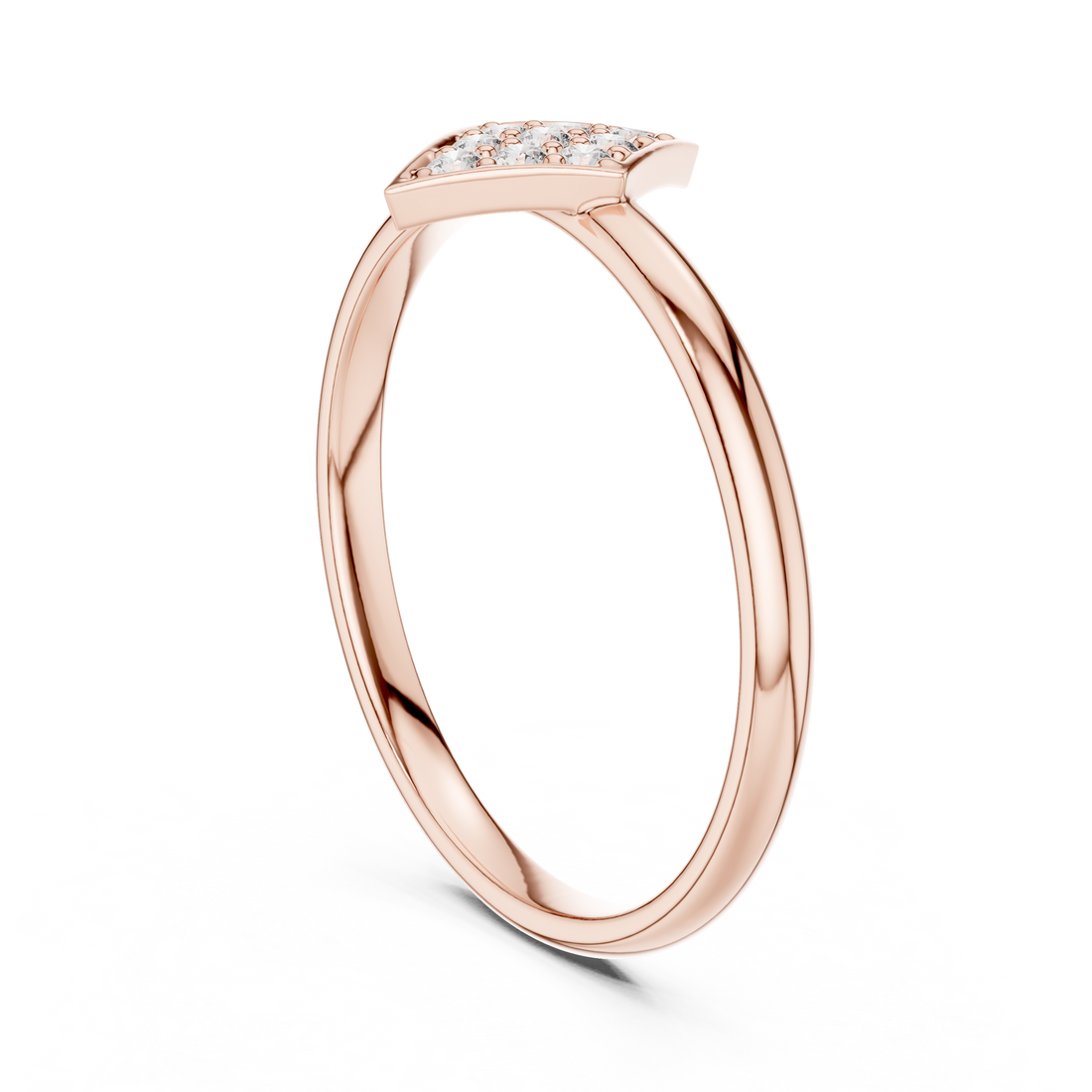 1 (259) - Fashion Round Ring - White Gold