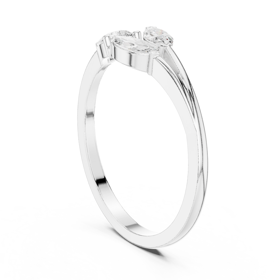 Fashion Ring - Marquise | HLR-235 - White Gold