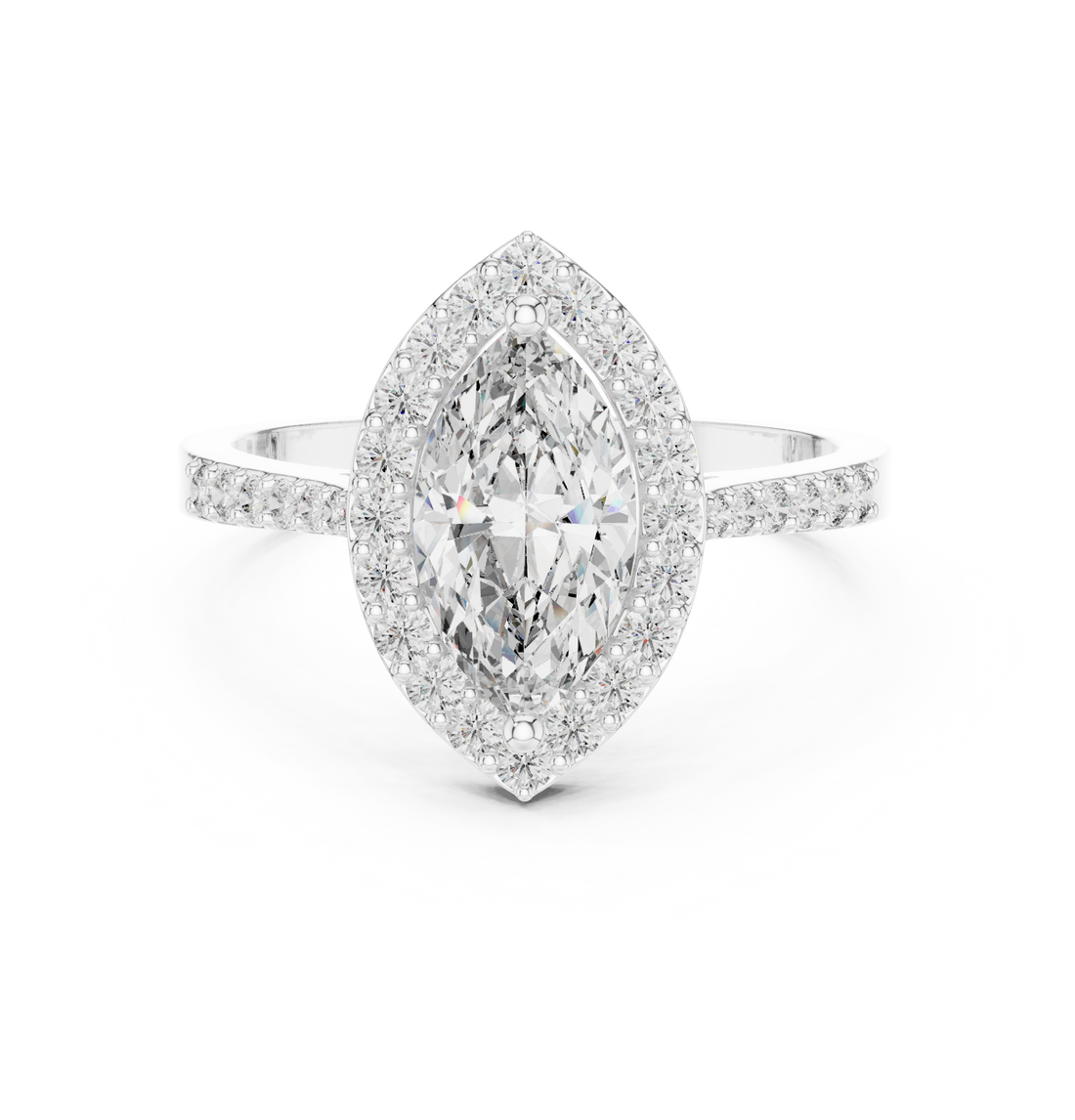 Halo Ring - Marquise | ALR-100 - Rose Gold