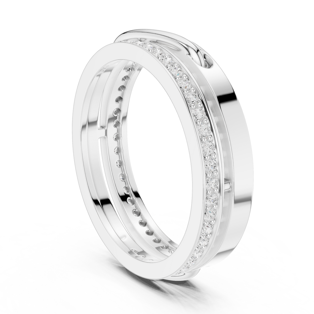 R27 - Fashion None Ring - White Gold