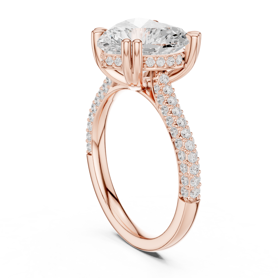 DDLR-955 - Solitaire Heart Ring - White Gold