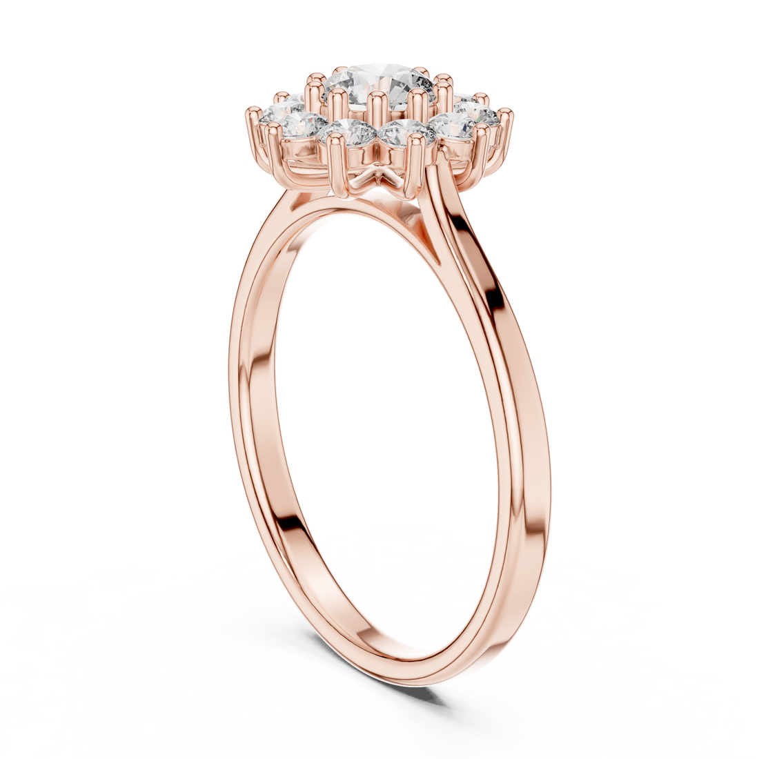 ALR-94 - Fashion Round Ring - White Gold