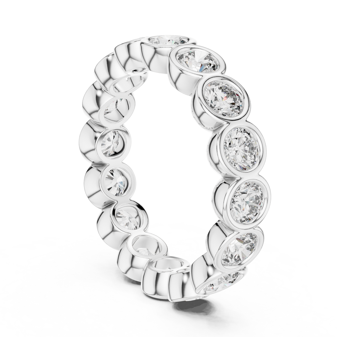 DDLR-216 - Eternity Round Ring - White Gold