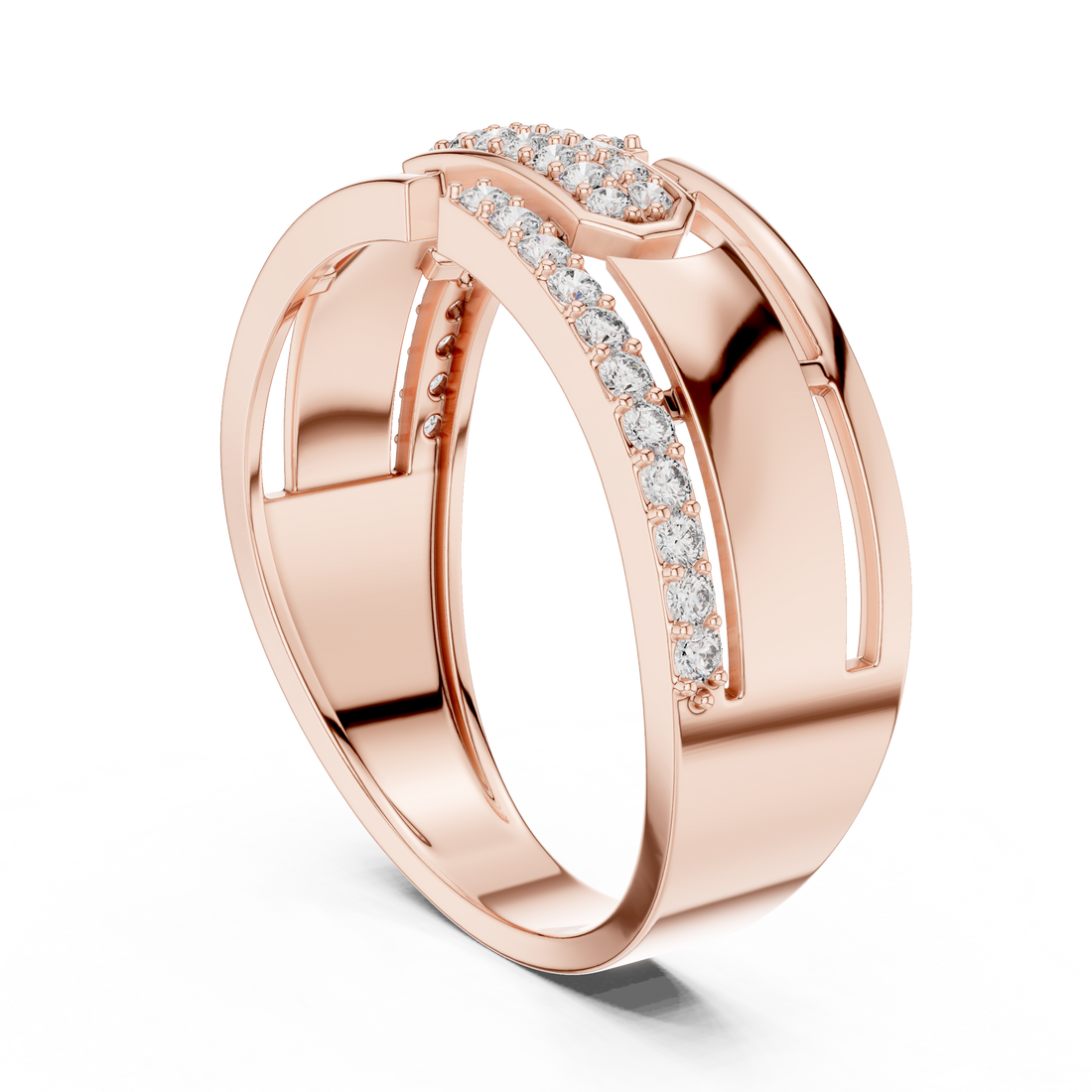LR-01 (6) - Fashion None Ring - White Gold
