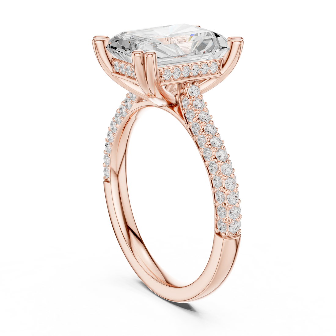 DDLR-959 - Solitaire Radiant Ring - White Gold