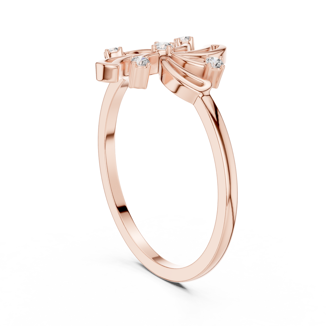 DR-6236 - Fashion Round Ring - White Gold