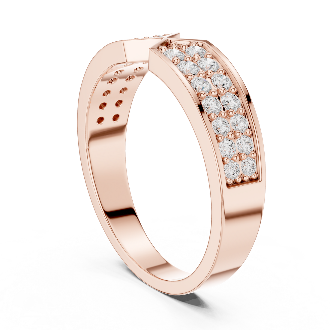 DDLR-457 - Fashion Round Ring - White Gold