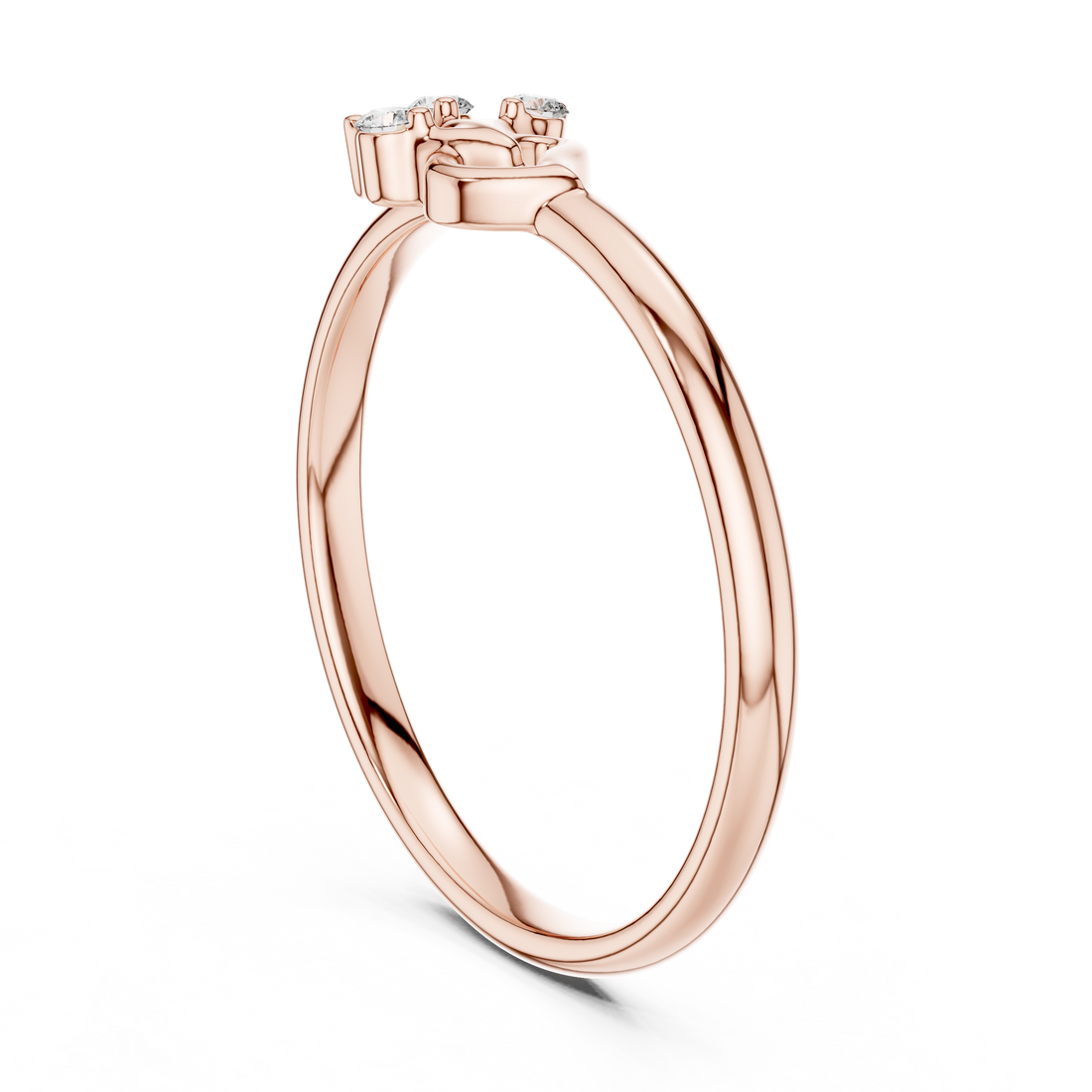 1 (401) - Fashion Round Ring - White Gold