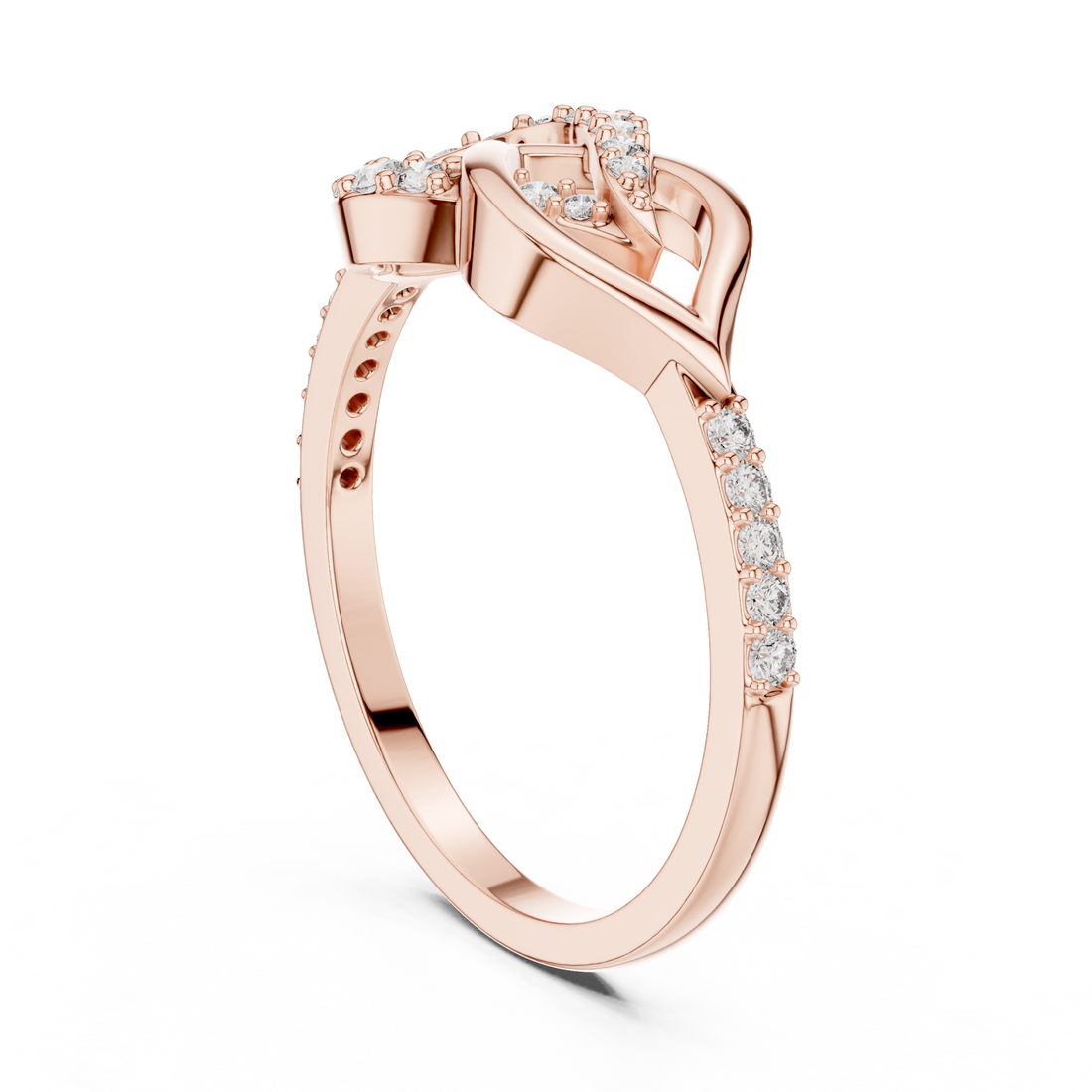 LR-01 (54) - Fashion None Ring - White Gold