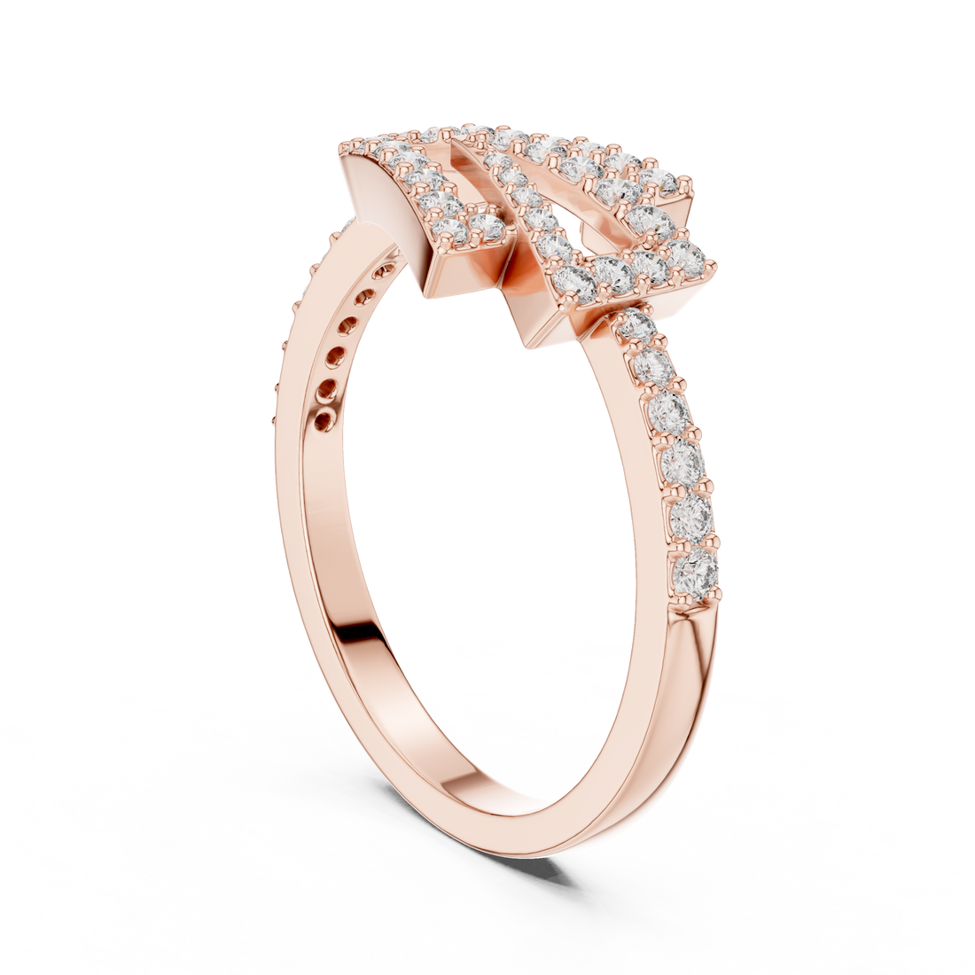 LR-01 (75) - Fashion None Ring - White Gold
