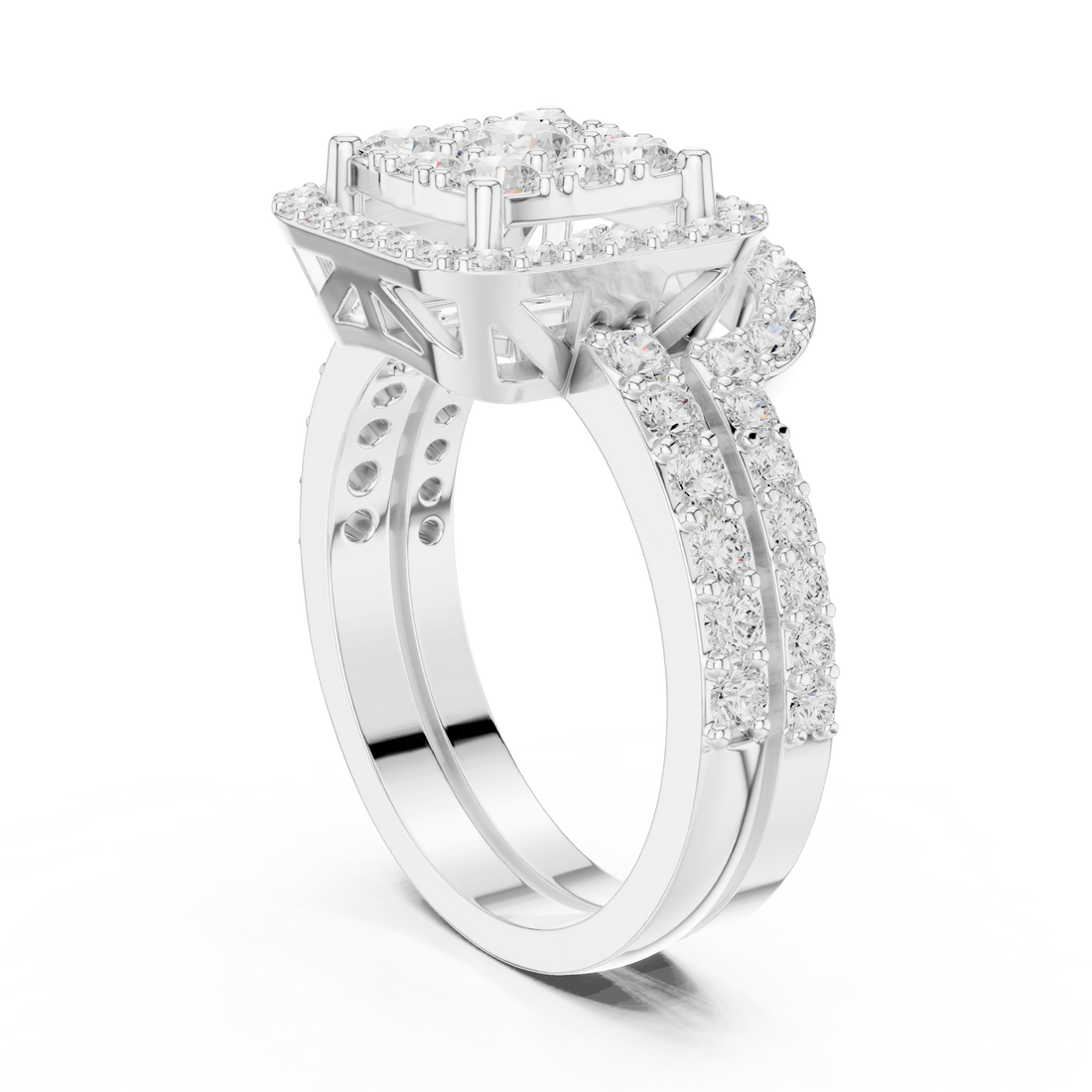 DDLR-583 - Fashion Round Ring - White Gold
