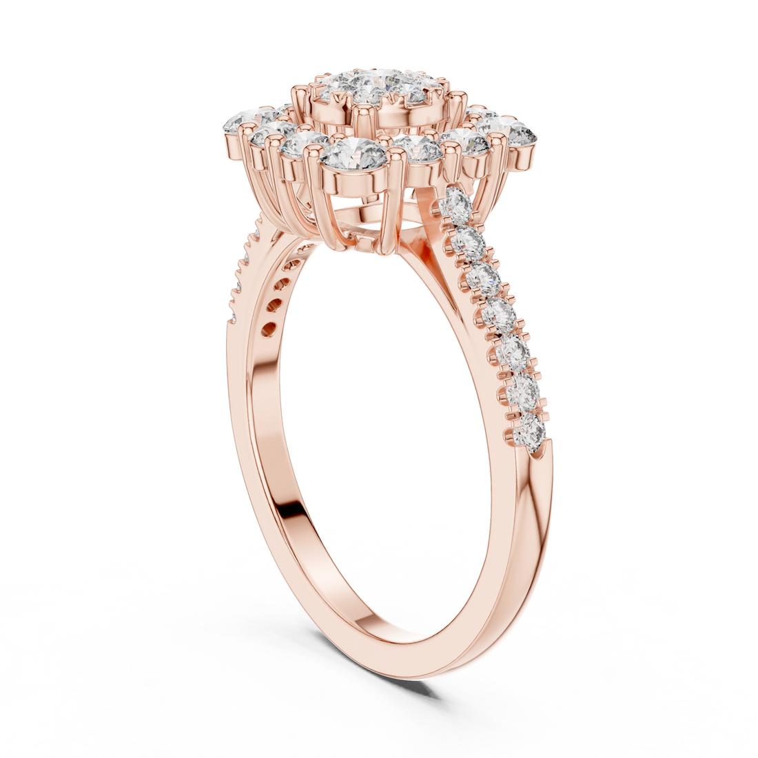 19#120033L - Fashion Round Ring - White Gold