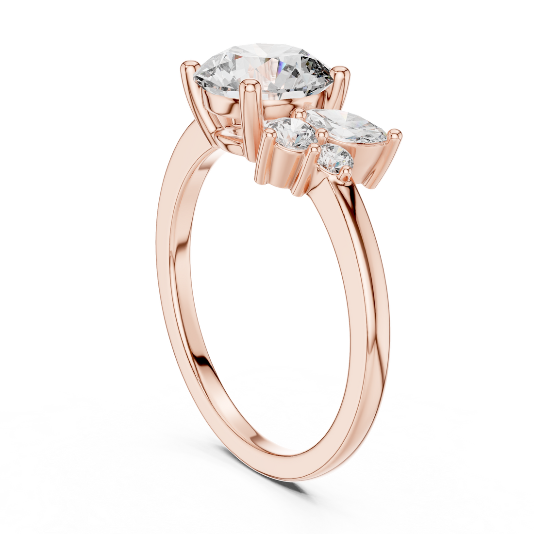 DDLR-153 - Fashion Round Ring - White Gold