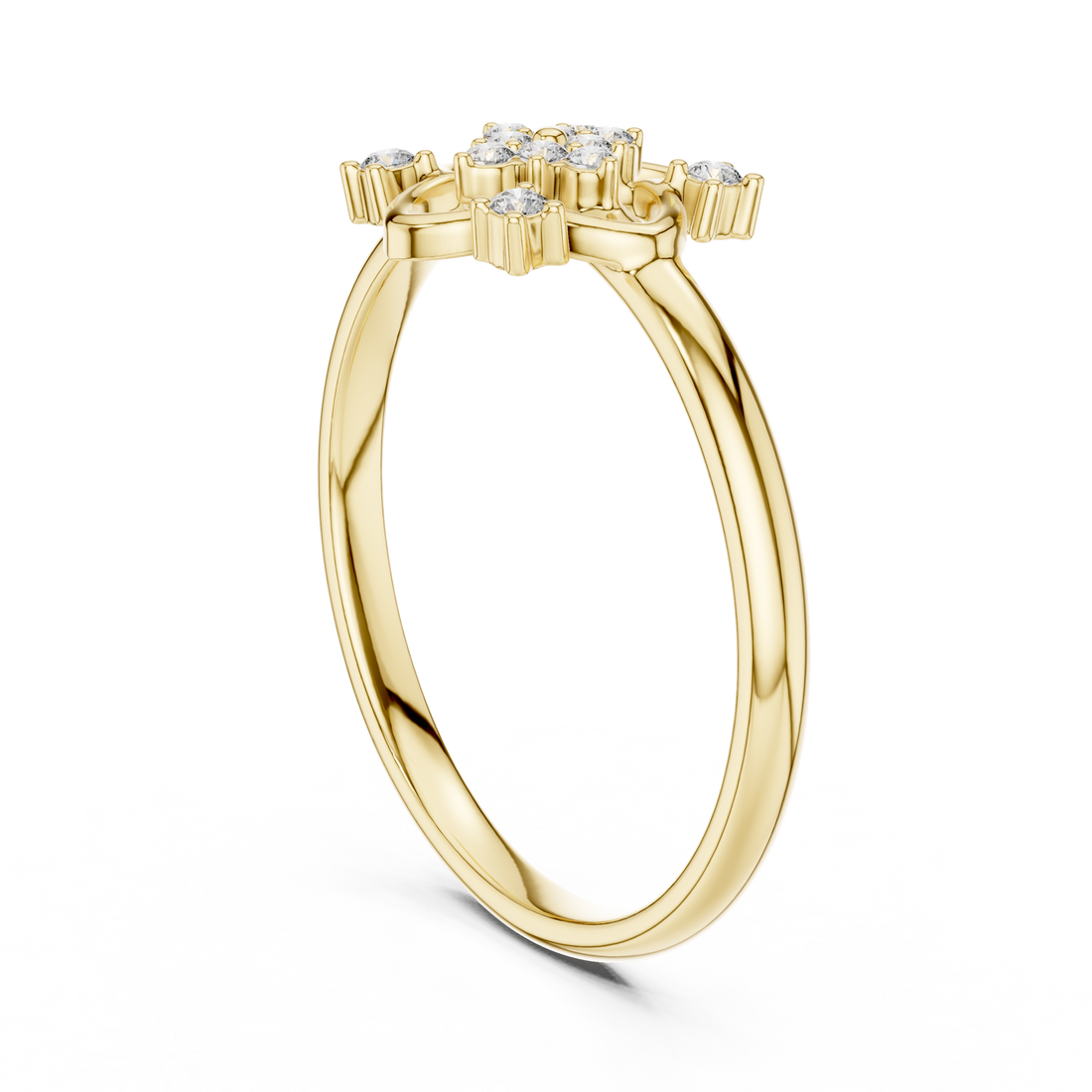 1 (343) - Fashion Round Ring - Rose Gold