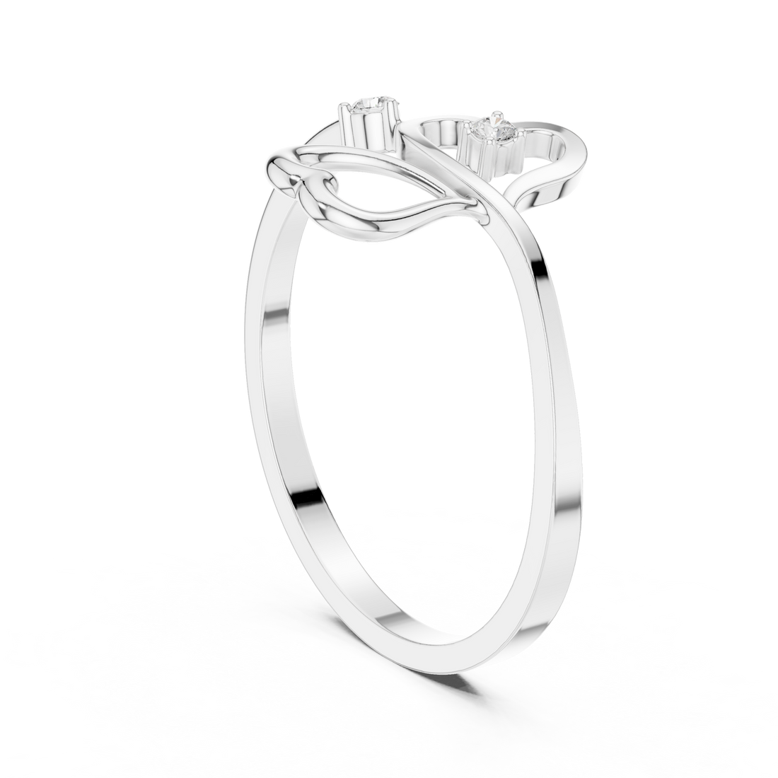 1 (127) - Fashion None Ring - White Gold