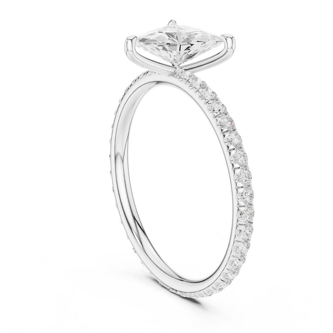 15 TRI - Solitaire Marquise Ring - White Gold