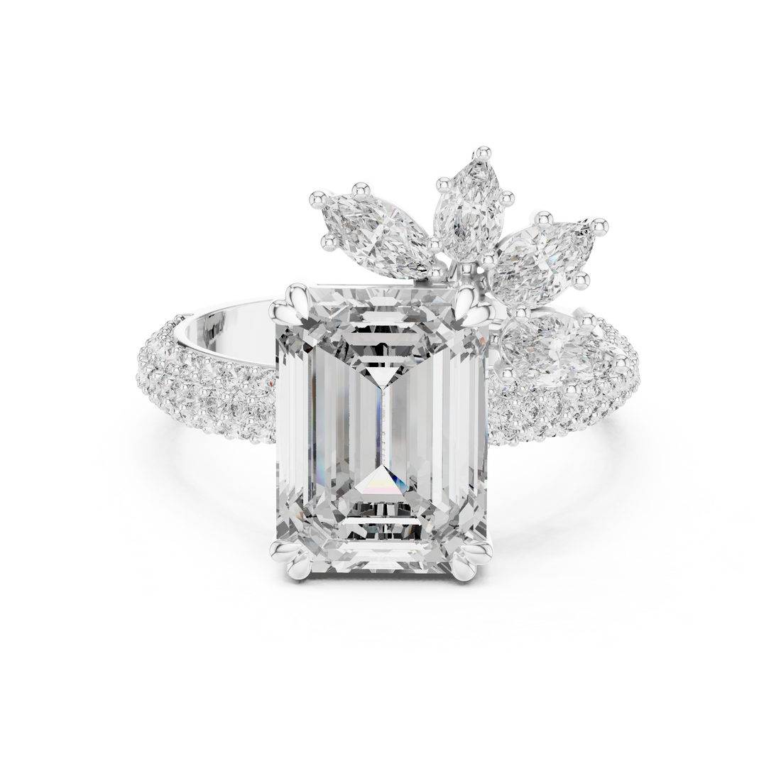 Fashion Ring - Emerald | 9#10029L_25 - Rose Gold