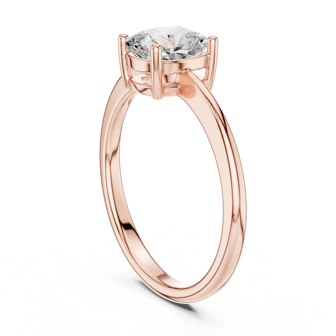DDLR-501 - Solitaire Cushion Ring - White Gold